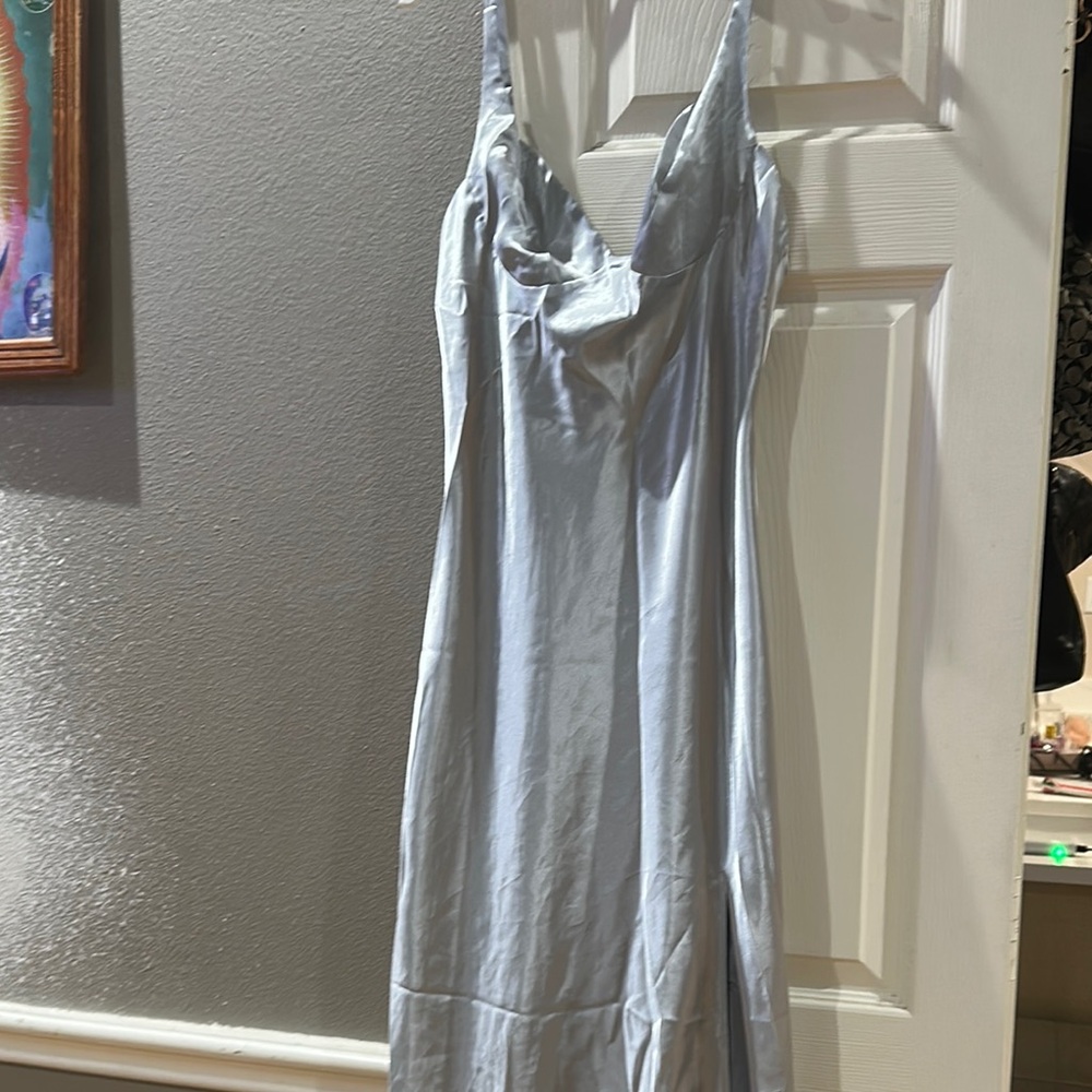 Victoria's Secret Silver Satin Chemise